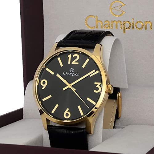 Relogio Champion Unissex Caixa Dourada CN20613P