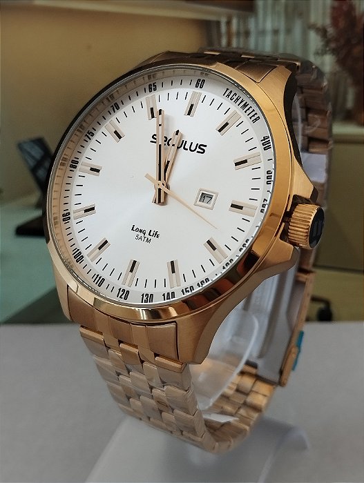 Relógio Seculus Feminino Dourado 44099GPSVDA2