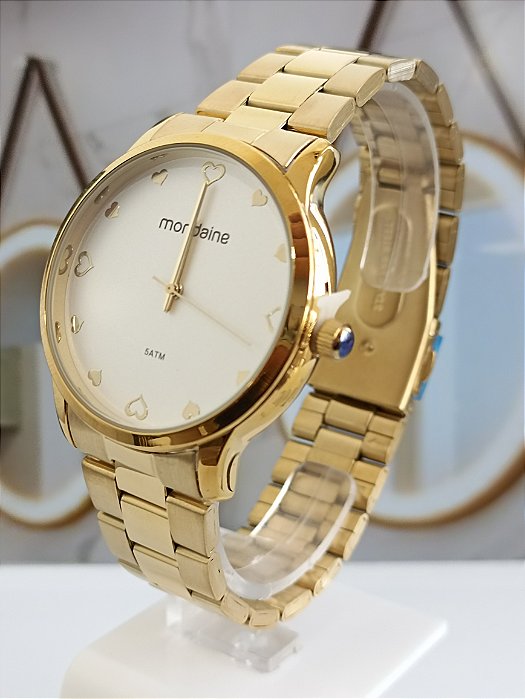 Relógio Mondaine Feminino Analógico Dourado 32111LPMVDE1