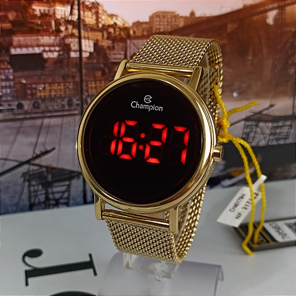 Relógio Feminino Digital Champion - CH40179H Dourado