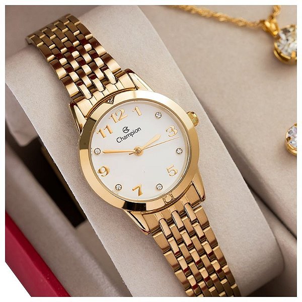 Relógio Feminino Champion  Analógico Dourado CH24866H