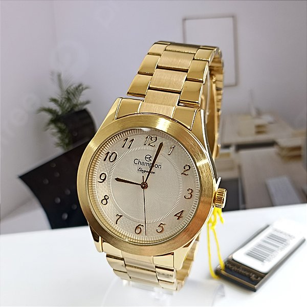 Relógio Champion Feminino Elegance CN26484H Dourado