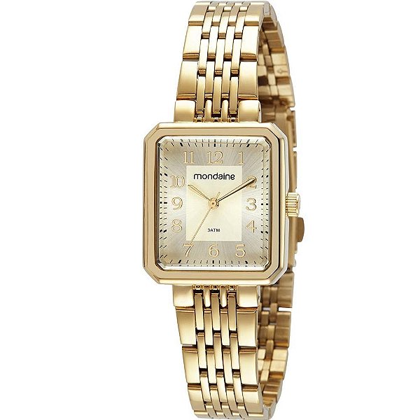 Relógio mondaine feminino dourado 32358lpmvde1 original