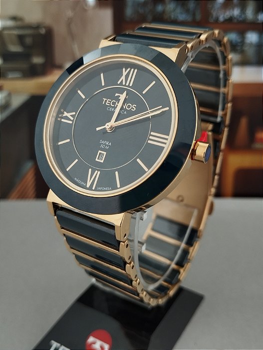 Relógio Technos Unissex Ceramic/saphire Dourado - 2015BV/1A