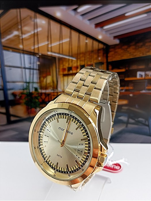 Relógio Mondaine Masculino Dourado 99676GPMVDE2