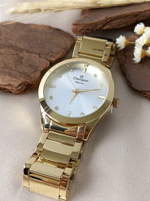 Relógio Champion Feminino Elegance CN25930G Dourado