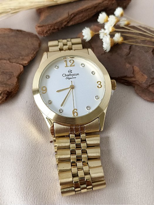 RELÓGIO CHAMPION FEMININO CN25298G DOURADO