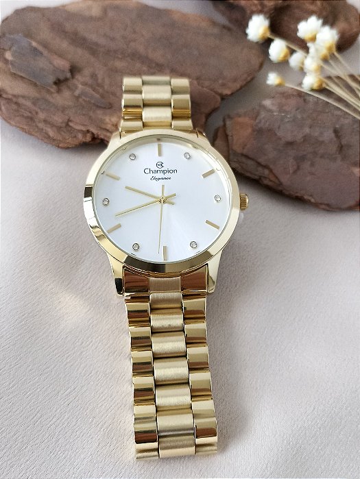 RELÓGIO CHAMPION FEMININO DOURADO CN24057G