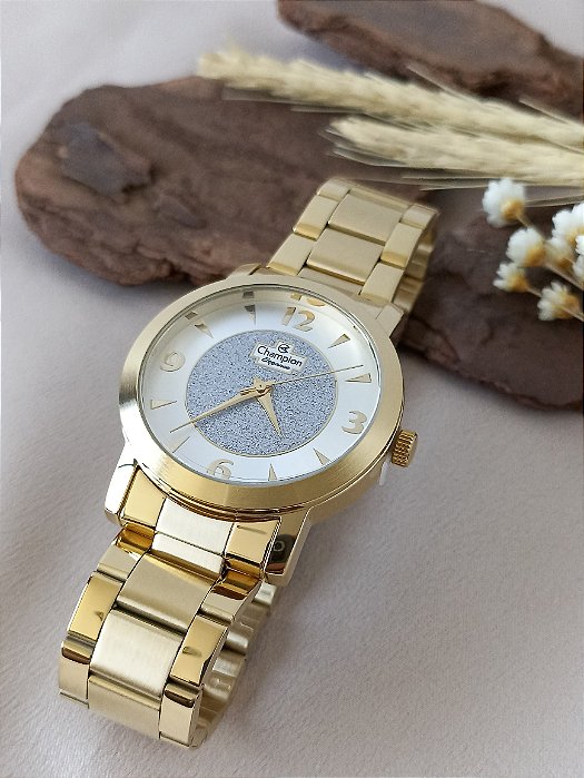 RELÓGIO CHAMPION FEMININO DOURADO CN25136G