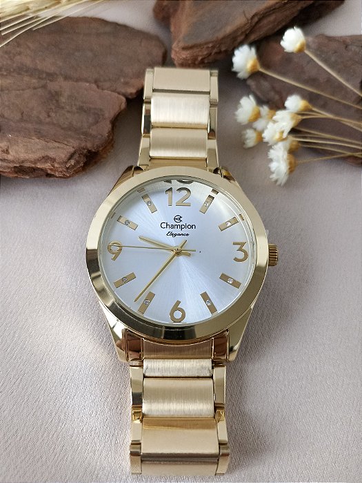 RELÓGIO CHAMPION FEMININO DOURADO CN25396G