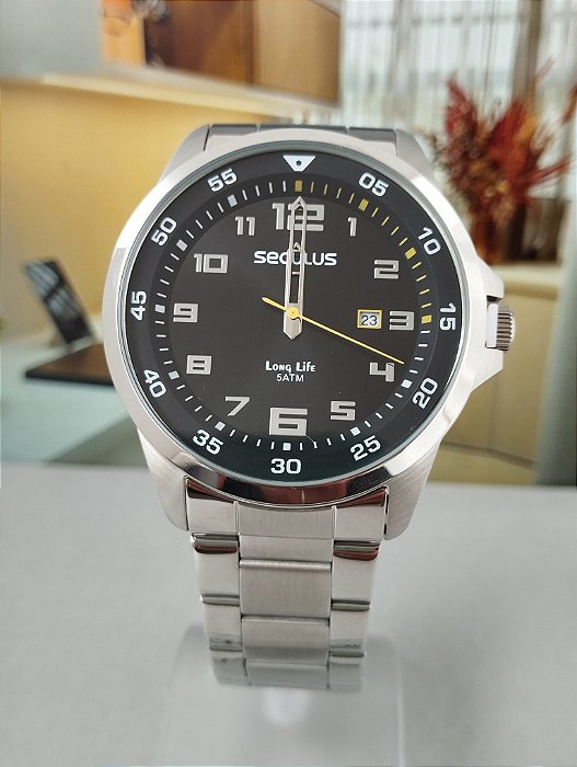 Relógio Seculus Masculino Long Life 20802G0SVNA3
