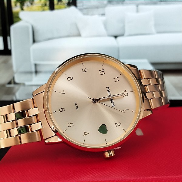 Relógio Mondaine Feminino Dourado 32597LPMKDE1