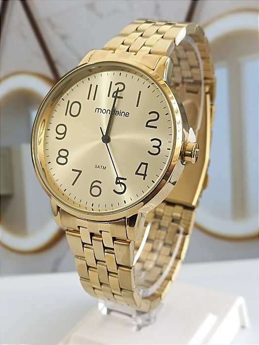 Relógio Mondaine Feminino Dourado 32599LPMKDE1