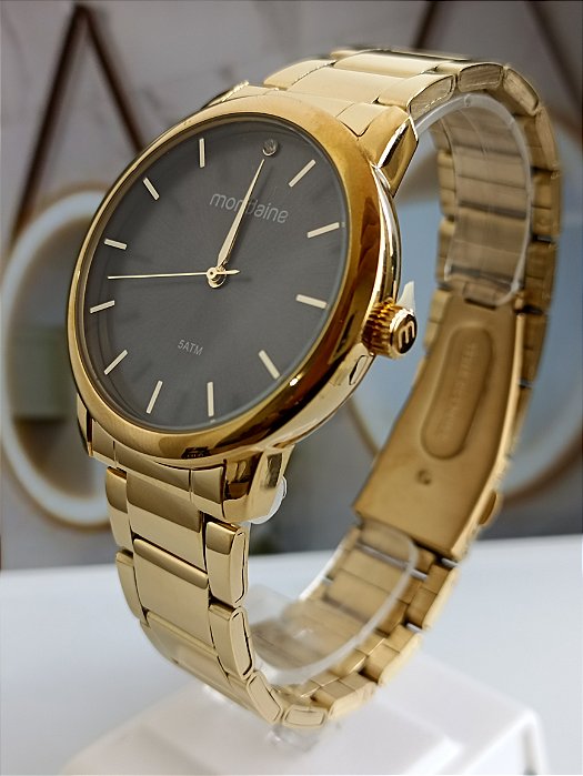Relógio Feminino Casual Cristal Dourado Referência: 53616LPMVDE1