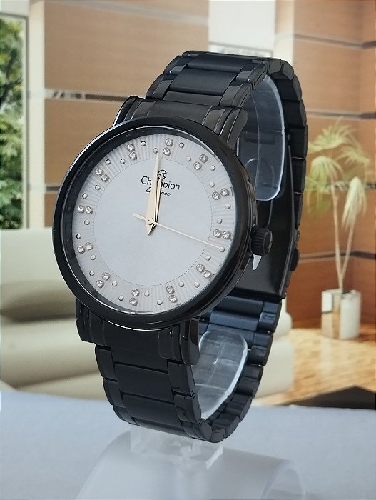 Relógio Champion Feminino Ref: Cn25921d Fashion Black