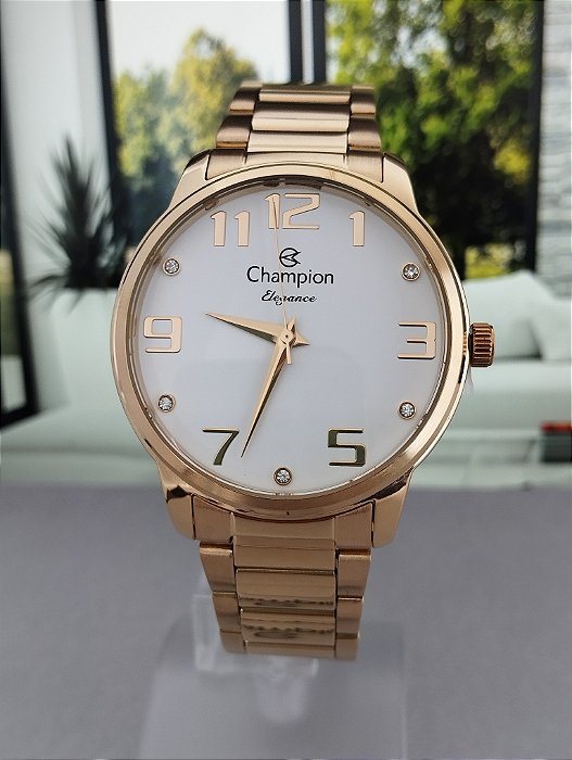 Relógio Champion Feminino Elegance Dourado CN26028H