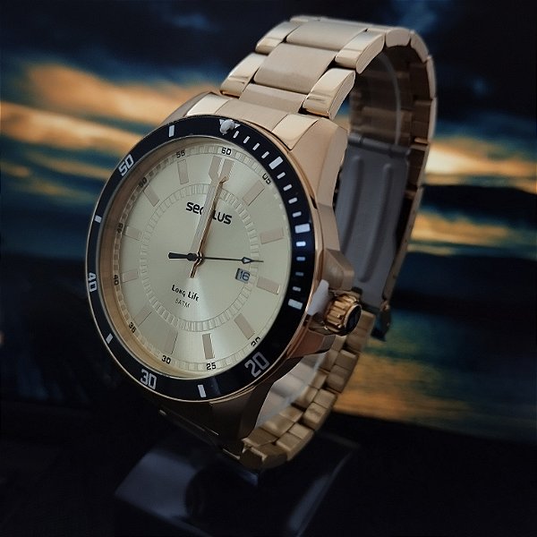 Relógio Masculino Seculus Dourado - 44203GPSVDA2