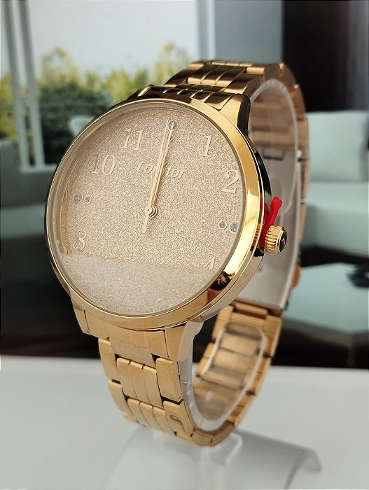 RELÓGIO CONDOR FEMININO ELEGANTE DOURADO - CO2035NDC/4X