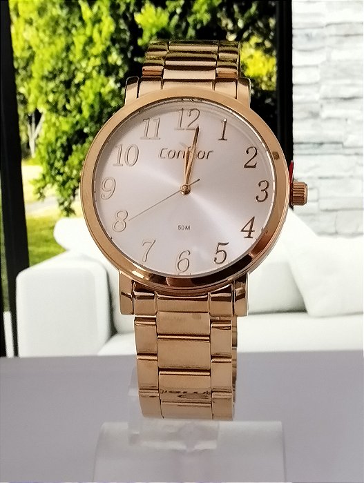 RELÓGIO CONDOR FEMININO DIA A DIA DOURADO - CO2035NFX/4X