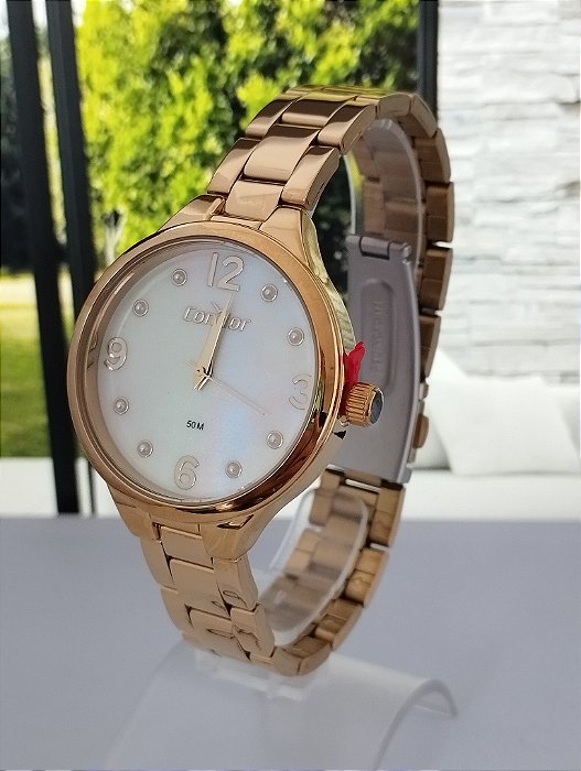 Relógio Condor Feminino Ref: Co2036mws/4b Casual Dourado