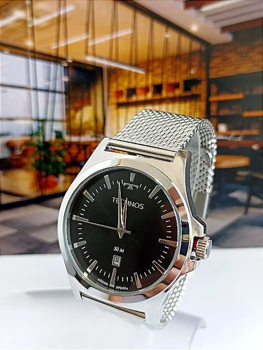 RELÓGIO TECHNOS STEEL PRATEADO MASCULINO 2115LALS/0P