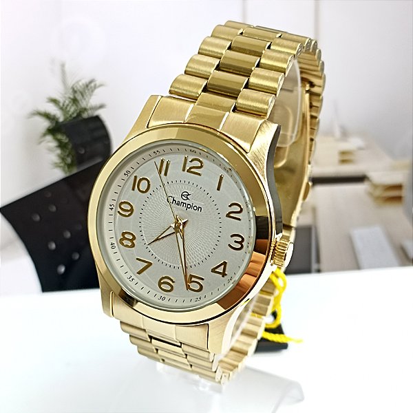 Relógio Dourado Feminino Champion CN28848H