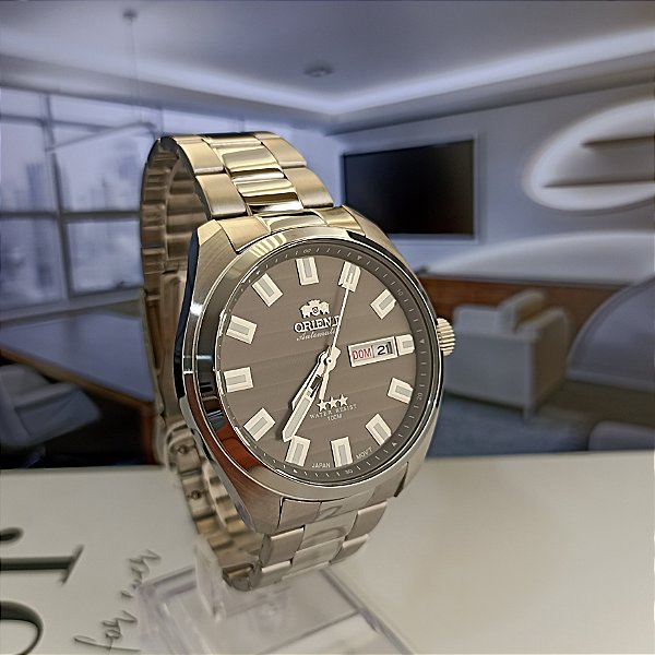 Relógio Orient Masculino Analógico Automático Prata - 469SS076F/G1SX