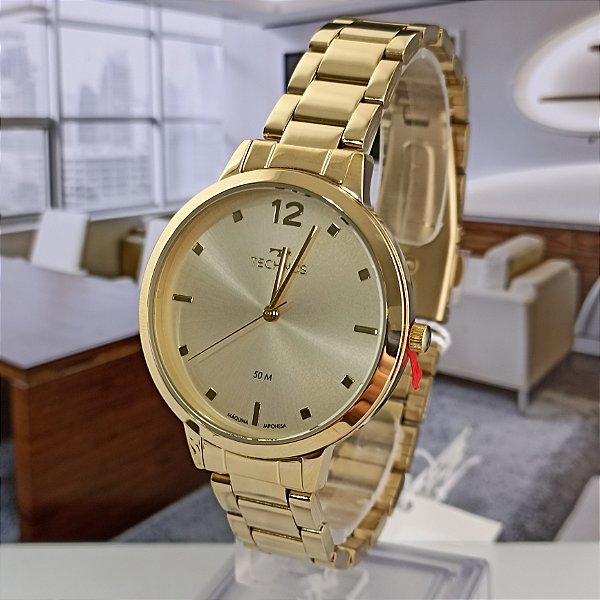 Relogio Technos Dourado  Classico 2035NBE/1X
