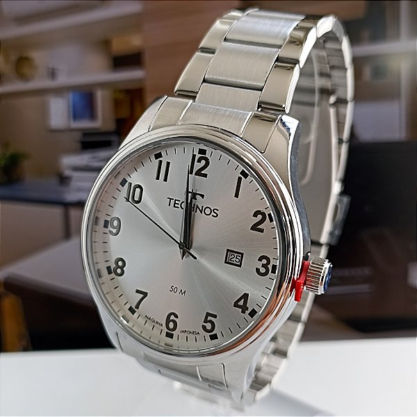 Relógio Masculino Technos Prata - 2115TZC/1K