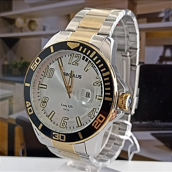 Relógio Seculus Masculino 44211GPSVBA4