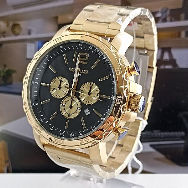 Relógio Seculus Masculino 44063GPSVDA2