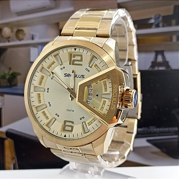 Relógio Seculus Dourado 44243GPSVDA2