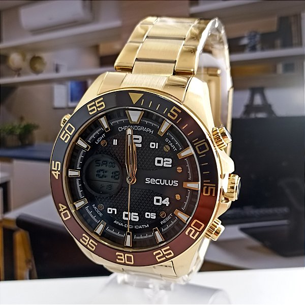 Relógio Seculus Dourado 77112GPSVDA4