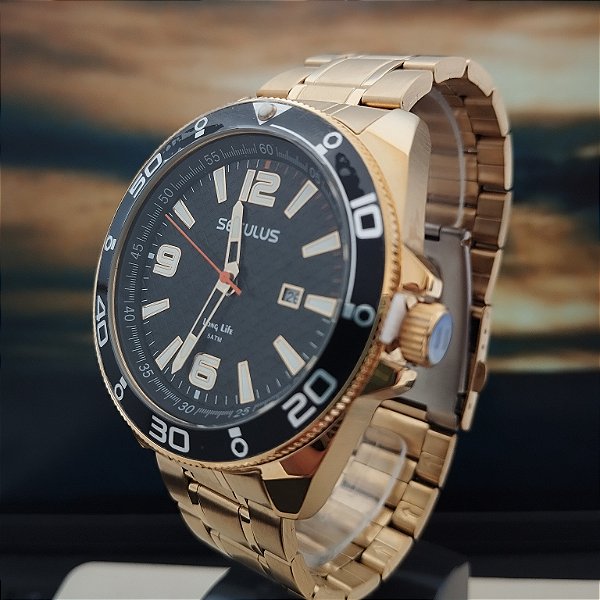 Relógio Seculus Masculino Dourado - 77241GPSVDA2