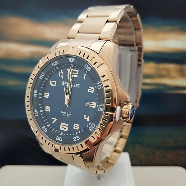 Relógio Seculus Masculino Dourado - 44207GPSVDA3
