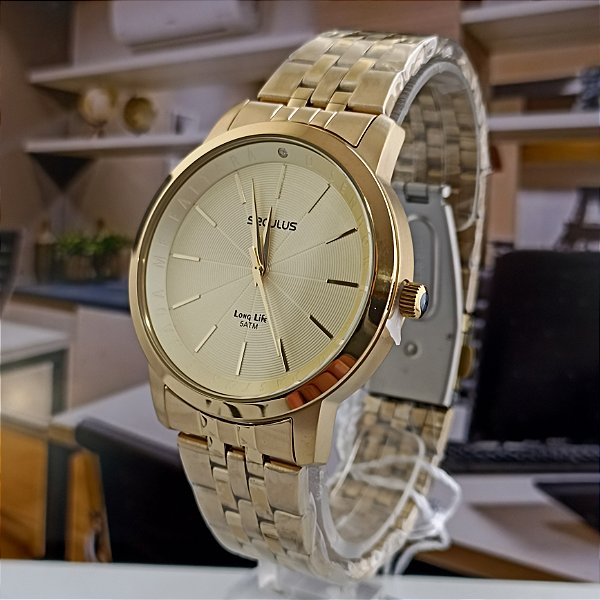 Relógio Seculus Feminino Dourado 20890LPSKDA1