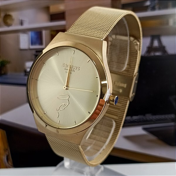Relógio Seculus Feminino Dourado 44040LPSKDA1