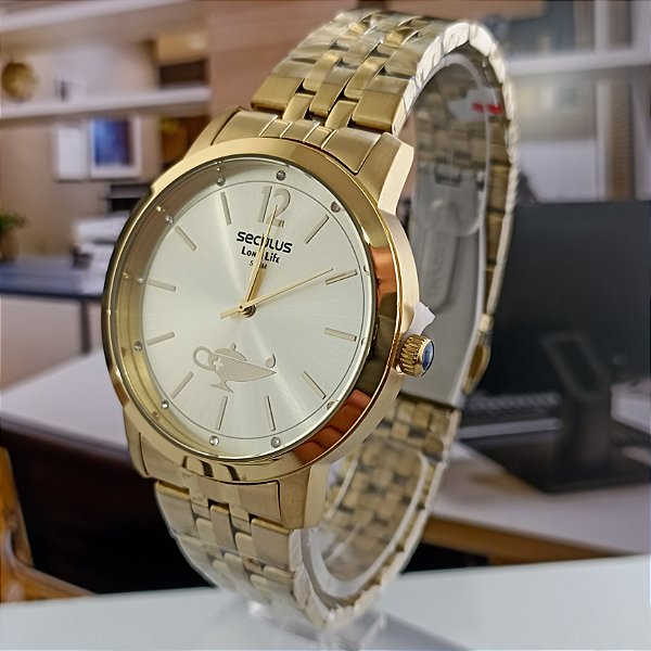 Relógio Seculus Feminino Dourado 20943LPSKDS1K1