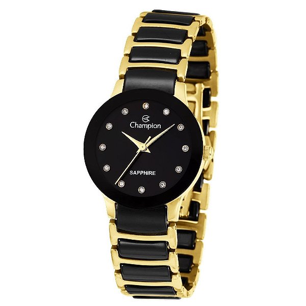 Relogio Feminino Ceramica Pequeno Champion Safira Original CS28512U
