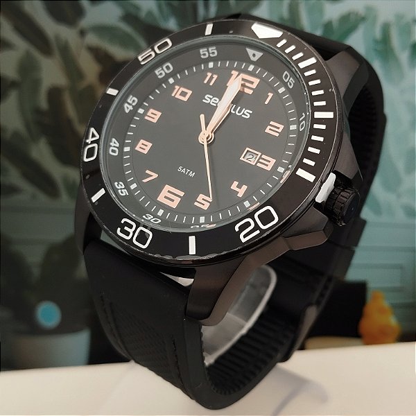 Relógio Masculino Seculus Preto - 44073GPSVPU1