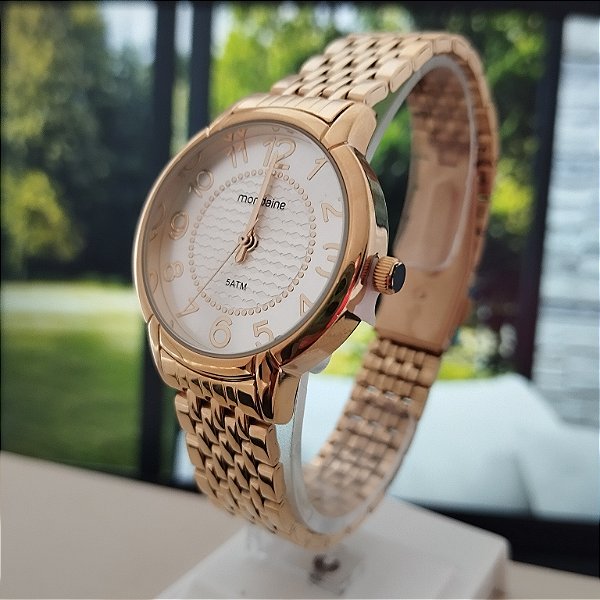 Relógio Mondaine Feminino Dourado 32701LPMVDE1