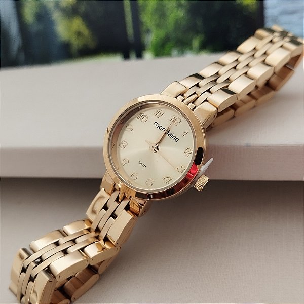 Relógio Feminino Analógico Dourado Mondaine - 32391LPMVDE1