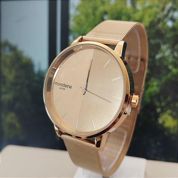 Relógio Feminino Dourado Mondaine - 32117LPMVDE1