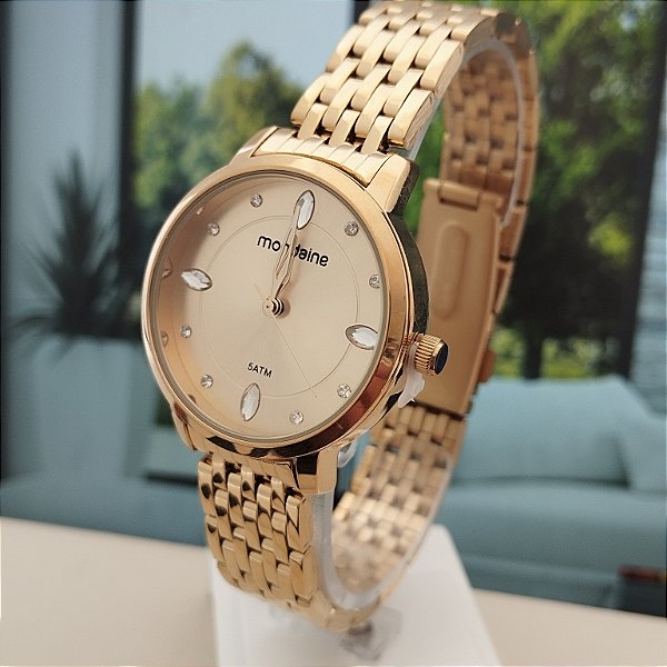 Relógio Feminino Dourado Mondaine - 32336LPMVDE1