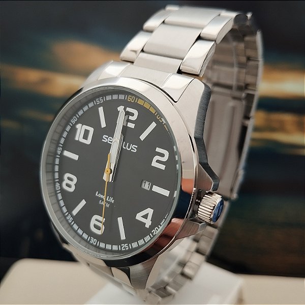 Relógio Seculus Masculino Prata - 44202GOSVNA1