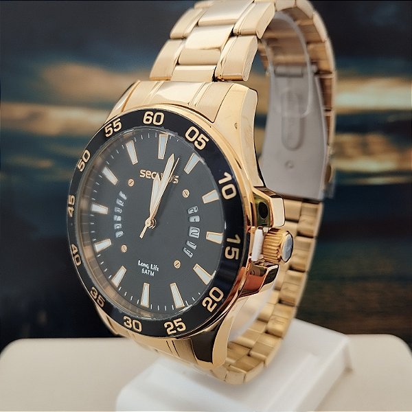 Relógio Seculus Masculino Dourado - 23729GPSVDA2