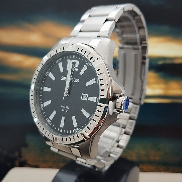 Relógio Masculino Prata Seculos 44208GOSVNA1