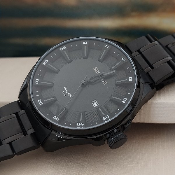 Relógio Masculino Seculus Preto 77311GPSVPA3