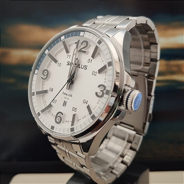 Relógio Seculus Masculino Prata - 77244GOSVNA1