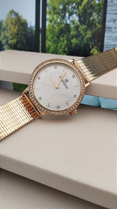 Relógio Champion Analógico Dourado Feminino CF24386H